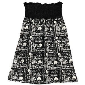 Y2k grunge goth rare 2000s metal mulisha moto tube top dress women’s
